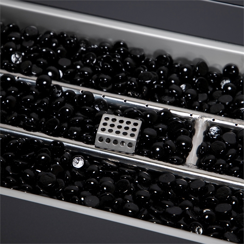 Afuera Living 7-Piece Fabric & Aluminum Sectional and Fire Pit Table in Gray