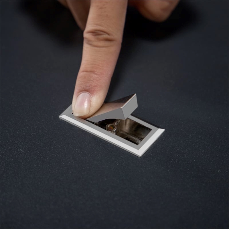 Afuera Living 7-Piece Fabric & Aluminum Sectional and Fire Pit Table in Gray