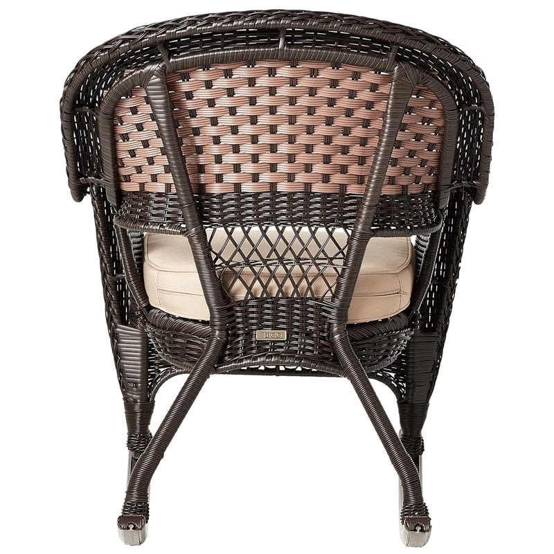 Afuera Living Wicker / Rattan Rocker Chair in Tan/Espresso (Set of 2)