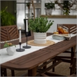 Afuera Living 5-Piece Extendable Outdoor Patio Dining Set in Dark Brown