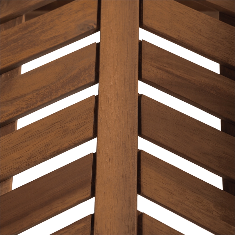 Afuera Living 6-Piece Chevron Outdoor Patio Dining Set in Dark Brown