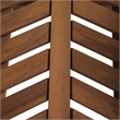 Afuera Living 6-Piece Chevron Outdoor Patio Dining Set in Dark Brown
