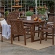 Afuera Living 7-Piece Extendable Outdoor Patio Dining Set in Dark Brown