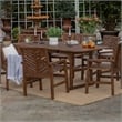 Afuera Living 7-Piece Extendable Outdoor Patio Dining Set in Dark Brown