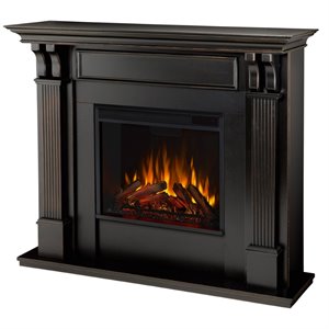 afuera living contemporary electric fireplace in black wash