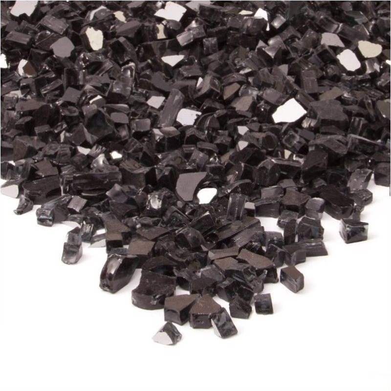 Afuera Living Contemporary Fire Glass in Black