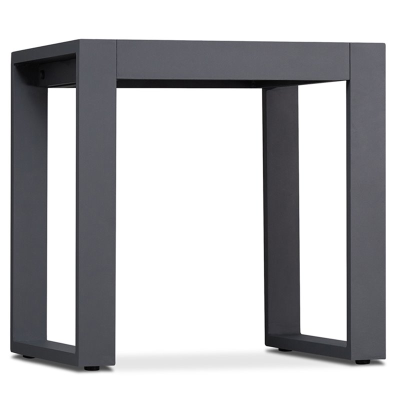 Afuera Living Set of 2 End Table Rectangle in Aluminum - Gray
