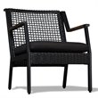 Afuera Living Contemporary Aluminum Patio Dining Arm Chair in Black (Set of 2)