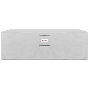 Afuera Living Contemporary 52&quot Fire Pit Protective Cover in Light Gray