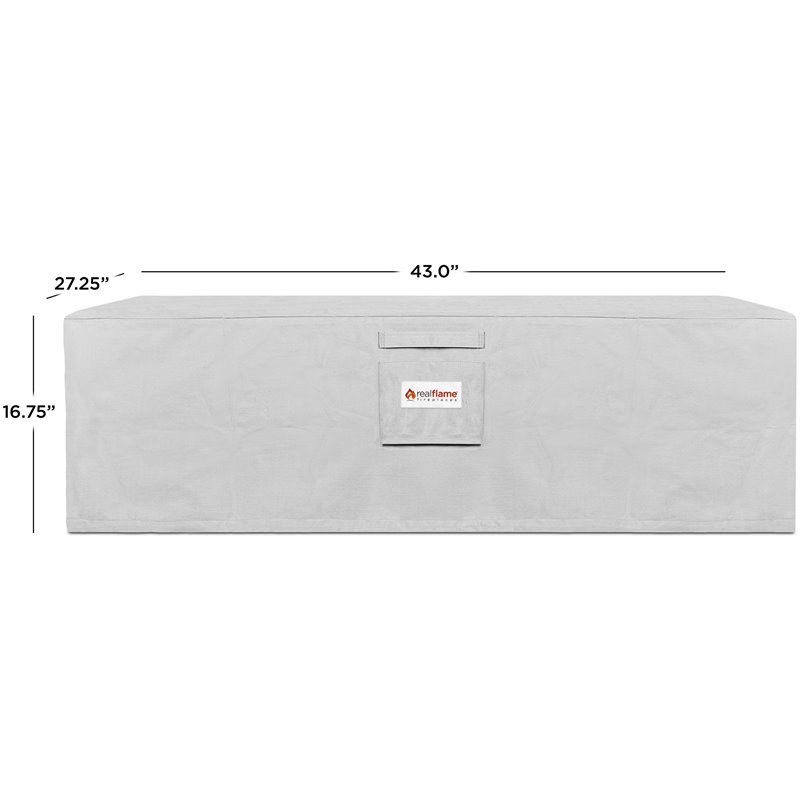 Afuera Living Small Fire Table Protective Polyester Cover in Light Gray