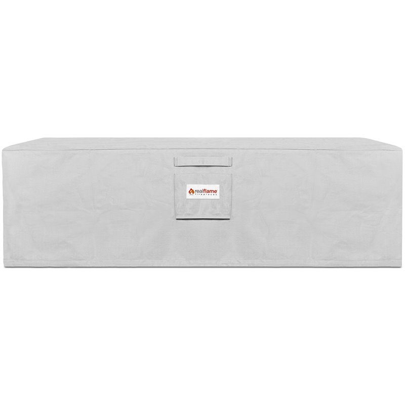 Afuera Living Small Fire Table Protective Polyester Cover in Light Gray