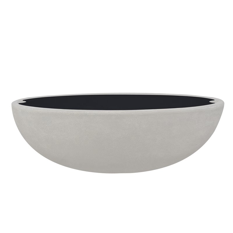 Afuera Living Contemporary Large Oval Steel Lid in Black