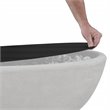 Afuera Living Contemporary Large Oval Steel Lid in Black
