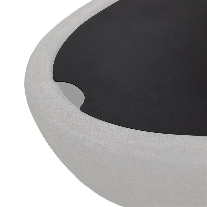 Afuera Living Contemporary Large Oval Steel Lid in Black