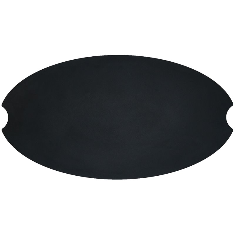Afuera Living Contemporary Large Oval Steel Lid in Black