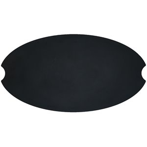 Afuera Living Contemporary Large Oval Steel Lid in Black
