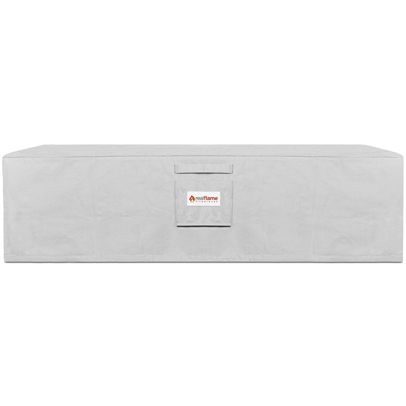 Afuera Living Large Rectangle Fire Table Fabric Protective Cover in Gray