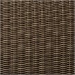 Afuera Living Modern Wicker Armless Patio Chair in Brown and Navy