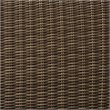 Afuera Living Modern Wicker Corner Patio Chair in Brown and Navy