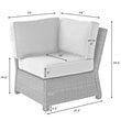 Afuera Living Modern Wicker Corner Patio Chair in Brown and Sangria
