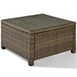 Afuera Living Modern 4 Piece Wicker Patio Sectional Set in Brown and Sand