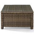 Afuera Living Modern 4 Piece Wicker Patio Sectional Set in Brown and Sand