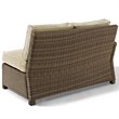 Afuera Living Modern 4 Piece Wicker Patio Sectional Set in Brown and Sand