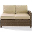 Afuera Living Modern 5 Piece Wicker Patio Sectional Set in Brown and Sand