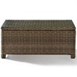 Afuera Living Modern 2 Piece Wicker Patio Sofa Set in Brown and Sangria