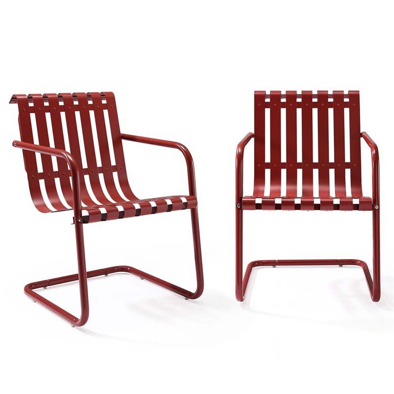 Modern metal best sale patio chairs