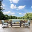 Afuera Living 6-Piece Metal/Fabric Sofa Set in Mist Green/Oil Rubbed Bronze