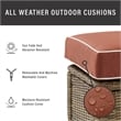 Afuera Living 5-Piece Wicker / Rattan Patio Fire Pit Sofa Set in Red/Brown