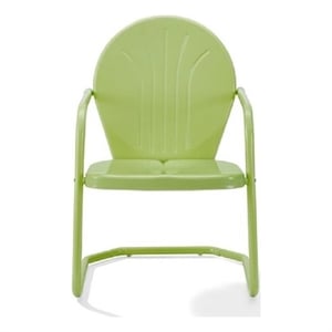 afuera living industrial metal patio chair in key lime