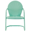Afuera Living 3-Piece Industrial Metal Patio Conversation Set in Aqua Gloss