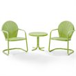 Afuera Living 3-Piece Industrial Metal Patio Conversation Set in Lime Gloss
