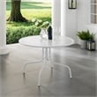 Afuera Living Modern 5 Piece Metal Patio Dining Set in White and Key Lime