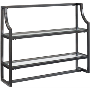 Afuera Living 2-Shelf Modern Metal Wall Shelf in Oil Rubbed Bronze