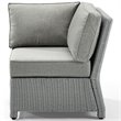 Afuera Living Transitional Wicker Patio Corner Chair in Gray