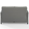 Afuera Living Transitional Wicker Patio Loveseat in Gray