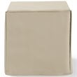 Afuera Living Vinyl Polyester Fabric Patio End Table Cover in Tan