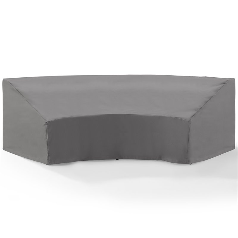 Afuera Living Vinyl Polyester Fabric Patio Sectional Cover in Gray