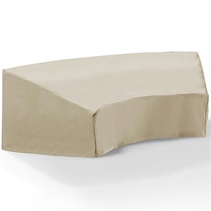 Afuera Living Vinyl Polyester Fabric Patio Sectional Cover in Tan