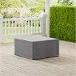 Afuera Living Square Vinyl Polyester Fabric Patio Coffee Table Cover in Gray