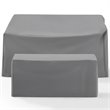 Afuera Living 2-Piece Vinyl Outdoor Loveseat Cover Set in Gray