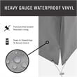 Afuera Living 3-Piece Vinyl/Heavy Gauge Patio Loveseat Cover Set in Gray
