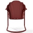 Afuera Living Steel Metal Outdoor Chair in Dark Red Satin (Set of 2)