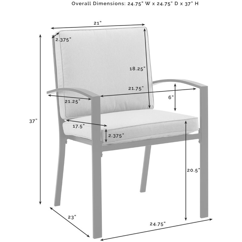 Afuera Living 5-Piece Metal/Polyester Outdoor Dining Set in Mist Green/Bronze