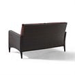 Afuera Living Transitional Outdoor Wicker Loveseat in Sangria