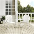 Afuera Living Steel Metal Rocking Chair in White Gloss (Set of 2)