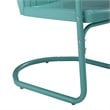 Afuera Living 5-Piece Metal Outdoor Dining Set in Light Blue/White